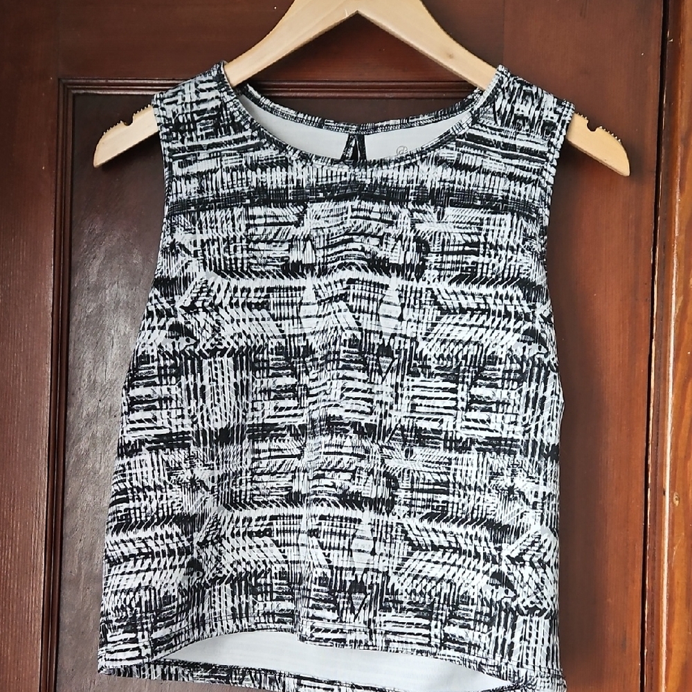 Black and White Crop/Tank Top